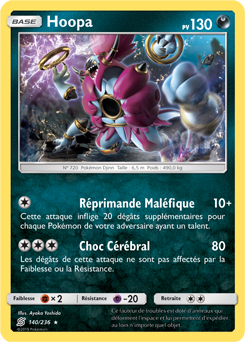 Carte Pokémon Hoopa 140/236 de la série Harmonie des Esprits en vente au meilleur prix