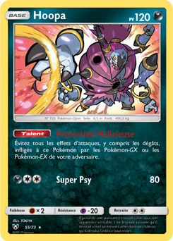 Carte Pokémon Hoopa 55/73 de la série Légendes Brillantes en vente au meilleur prix