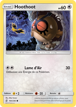 Carte Pokémon Hoothoot 165/236 de la série Harmonie des Esprits en vente au meilleur prix