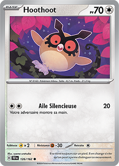 Carte Pokémon Hoothoot 126/162 de la série Forces Temporelles en vente au meilleur prix