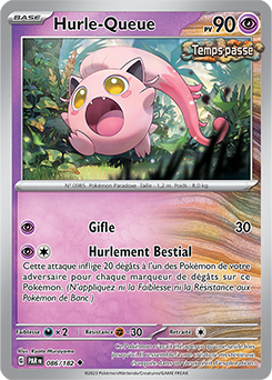 Carte Pokémon Peu commune Hurle-Queue 86/182 de la série Faille Paradoxe