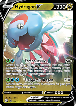 Carte Pokémon Ultra rare V Hydragon V 114/172 de la série Stars Étincelantes