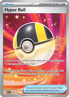 Carte Pokémon Hyper Ball 264/217 de la série Héros Transcendants en vente au meilleur prix