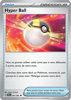 Carte Pokémon Hyper Ball 91/91 de la série Destinées de Paldea en vente au meilleur prix
