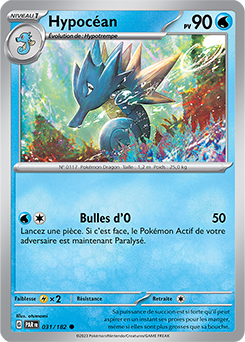 Carte Pokémon Communes Hypocéan 31/182 de la série Faille Paradoxe
