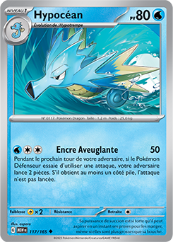 Carte Pokémon Hypocéan 117/165 de la série 151 en vente au meilleur prix