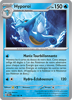 Carte Pokémon Rare Hyporoi 32/182 de la série Faille Paradoxe