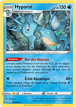 Carte Pokémon Hyporoi 33/163 de la série Styles de Combat en vente au meilleur prix