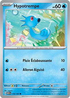 Carte Pokémon Hypotrempe 116/165 de la série 151 en vente au meilleur prix