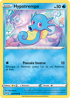 Carte Pokémon Communes Hypotrempe 035/196 de la série Origine Perdue