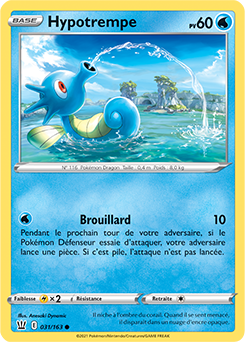 Carte Pokémon Hypotrempe 31/163 de la série Styles de Combat en vente au meilleur prix