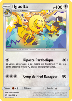 Carte Pokémon Iguolta 180/236 de la série Éclipse Cosmique en vente au meilleur prix