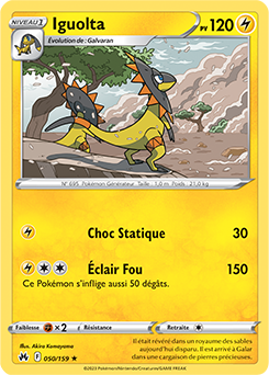 Carte Pokémon Iguolta 050/159 de la série Zénith Suprême en vente au meilleur prix