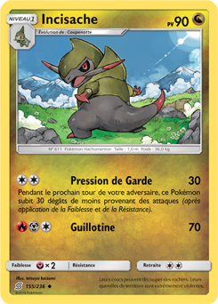 Carte Pokémon Incisache 155/236 de la série Harmonie des Esprits en vente au meilleur prix