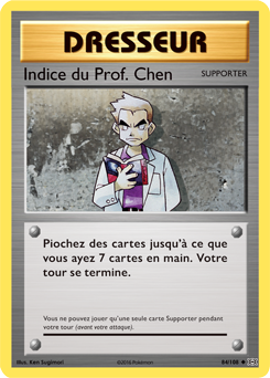 Carte Pokémon Indice du Prof. Chen 84/108 de la série Évolutions en vente au meilleur prix