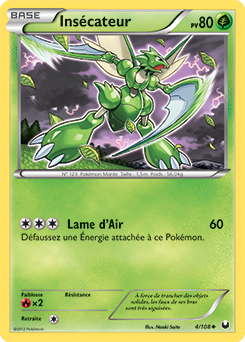 Carte Pokémon Peu commune Insécateur 4/108 de la série Explorateurs Obscurs
