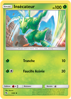 Carte Pokémon Peu commune Insécateur 5/68 de la série Destinées Occultes