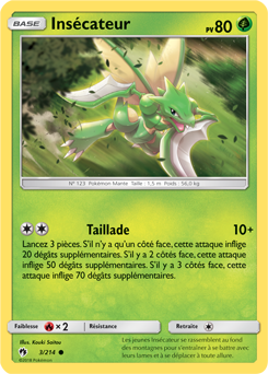 Carte Pokémon Commune Insécateur 3/214 de la série Tonnerre Perdu