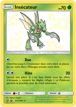 Carte Pokémon Insécateur SV1/SV94 de la série Destinées Occultes en vente au meilleur prix