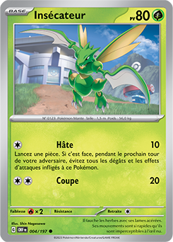 Carte Pokémon Communes Insécateur 4/197 de la série Flammes Obsidiennes