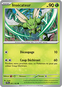 Carte Pokémon Insécateur 1/162 de la série Forces Temporelles en vente au meilleur prix