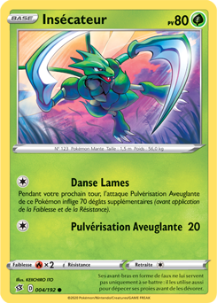 Carte Pokémon Commune Insécateur 4/192 de la série Clash des Rebelles