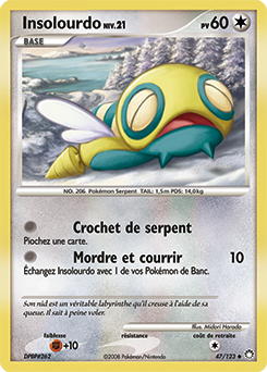 Carte Pokémon Insolourdo 47/123 de la série Trésors Mystérieux en vente au meilleur prix