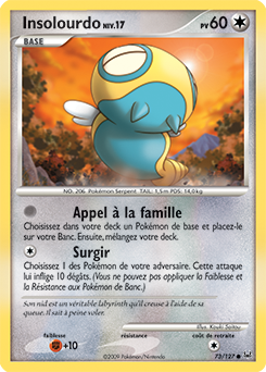 Carte Pokémon Insolourdo 73/127 de la série Platine en vente au meilleur prix