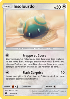 Carte Pokémon Insolourdo 110/168 de la série Tempête Céleste en vente au meilleur prix