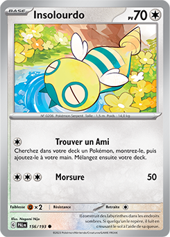Carte Pokémon Communes Insolourdo 156/193 de la série Évolutions à Paldea