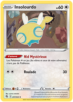 Carte Pokémon Insolourdo 207/264 de la série Poing de Fusion en vente au meilleur prix