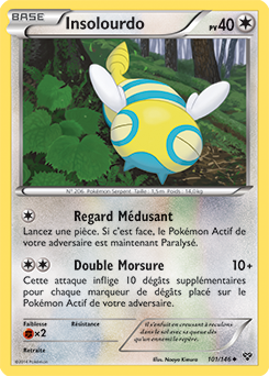 Carte Pokémon Insolourdo 101/146 de la série X&Y en vente au meilleur prix