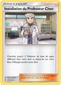 Carte Pokémon Installation du Professeur Chen 201/236 de la série Éclipse Cosmique en vente au meilleur prix