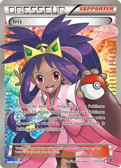 Carte Pokémon Dresseur Full Art Iris 101/101 de la série Explosion Plasma