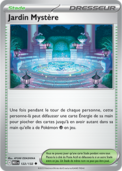 Carte Pokémon Peu commune Jardin Mystère 122/132 de la série Méga-Évolution