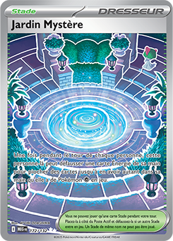 Carte Pokémon Ultra rare Jardin Mystère 172/132 de la série Méga-Évolution