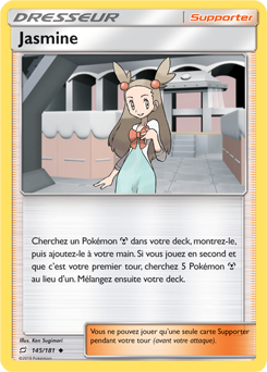 Carte Pokémon Jasmine 145/181 de la série Duo de Choc en vente au meilleur prix