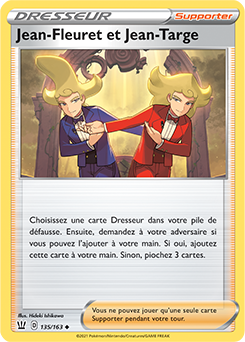 Carte Pokémon Jean-Fleuret et Jean-Targe 135/163 de la série Styles de Combat en vente au meilleur prix