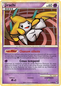 Carte Pokémon Holographique Rare Jirachi 11/95 de la série Appel des Légendes