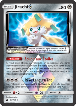 Carte Pokémon Jirachi 97/168 de la série Tempête Céleste en vente au meilleur prix