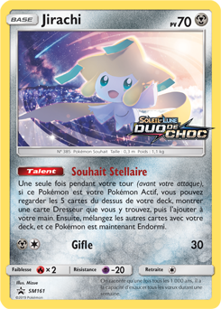 Carte Pokémon Jirachi SM161 de la série Promos Soleil et Lune en vente au meilleur prix