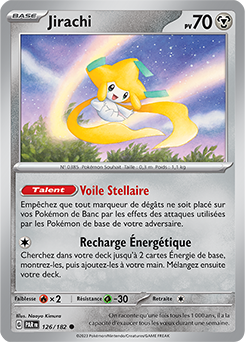 Carte Pokémon Communes Jirachi 126/182 de la série Faille Paradoxe