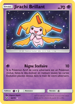 Carte Pokémon Jirachi Brillant 42/73 de la série Légendes Brillantes en vente au meilleur prix