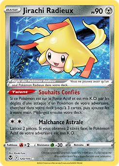 Carte Pokémon Jirachi Radieux 120/195 de la série Tempête Argentée en vente au meilleur prix