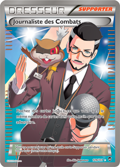 Carte Pokémon Dresseur Full Art Journaliste des Combats 109/111 de la série Poings Furieux