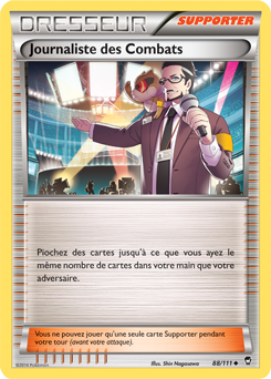 Carte Pokémon Peu commune Journaliste des Combats 88/111 de la série Poings Furieux