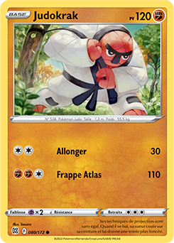 Carte Pokémon Communes Judokrak 080/172 de la série Stars Étincelantes