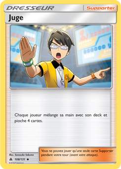 Carte Pokémon Peu commune Juge 108/131 de la série Lumière Interdite
