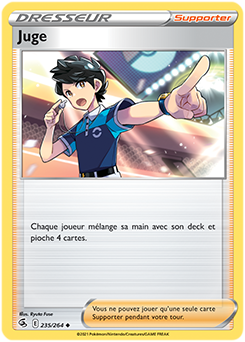 Carte Pokémon Peu commune Juge 235/264 de la série Poing de Fusion