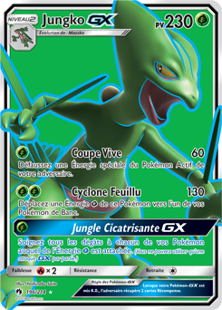 Carte Pokémon Jungko GX 196/214 de la série Tonnerre Perdu en vente au meilleur prix